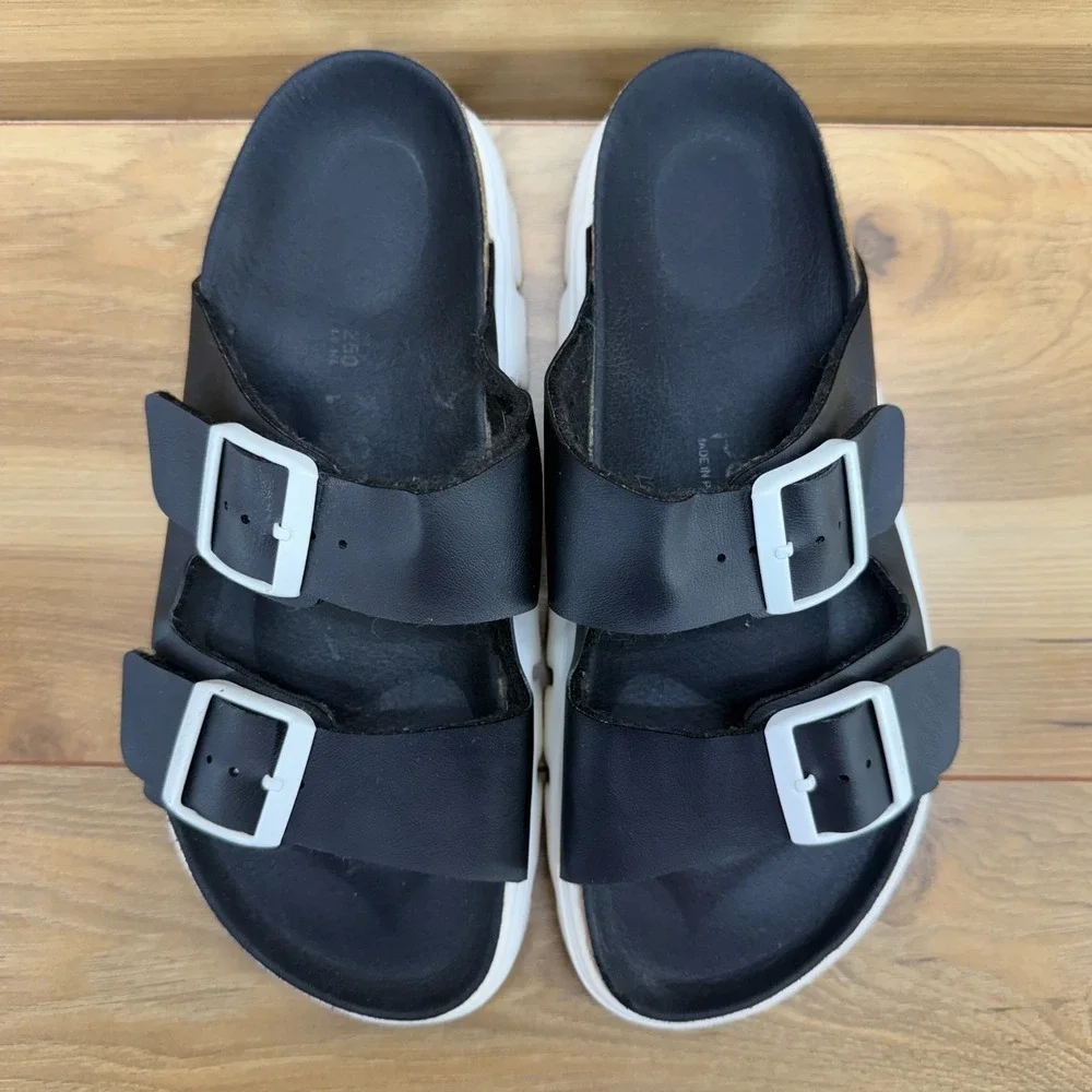 Birkenstock Papillio Arizona Vegan Platform Sandals 8 N EU 39 Chunky Travel Walk